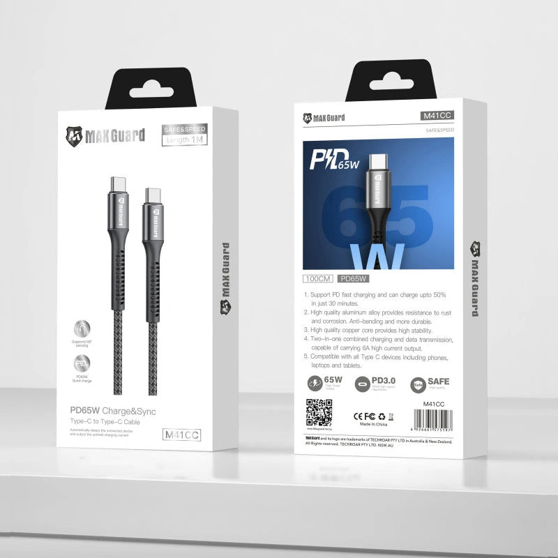 Maxguard 1m 20W USB-C to USB-C