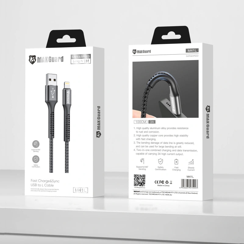 Maxguard 1m USB-A to Lightning