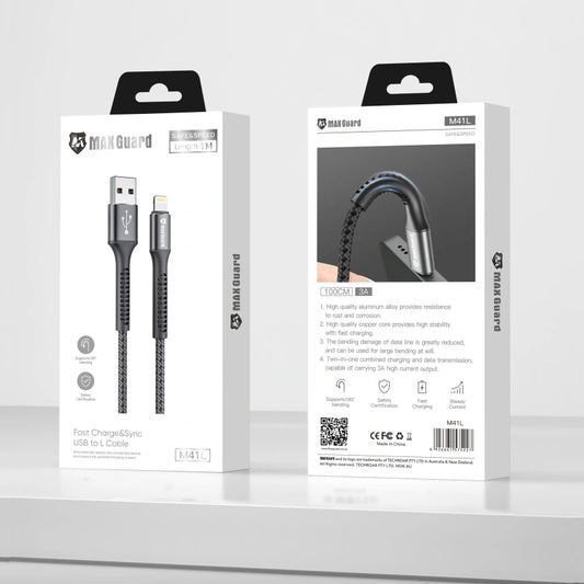 Maxguard 1m USB-A to Lightning