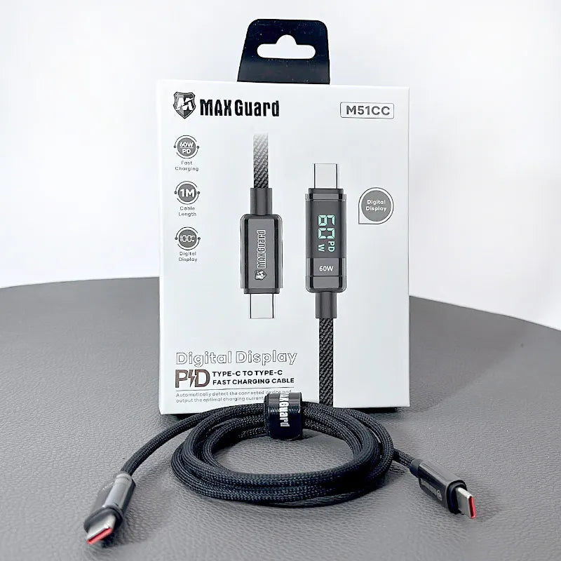 Maxguard 1m 60W USB-C to USB-C Cable