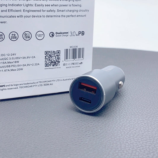 Maxguard 38W USB A+C car charger Adaptor